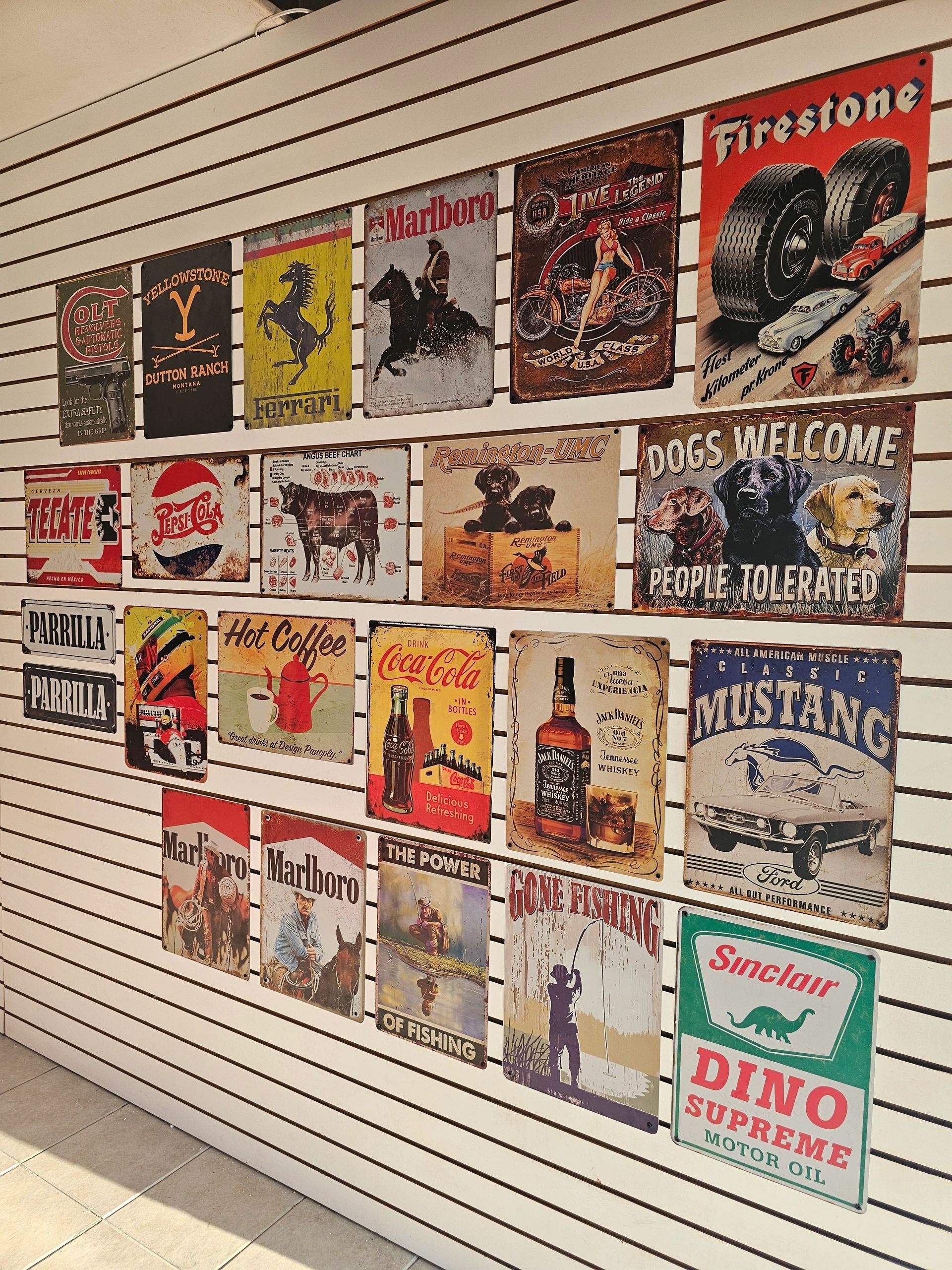Colección de láminas decorativas retro